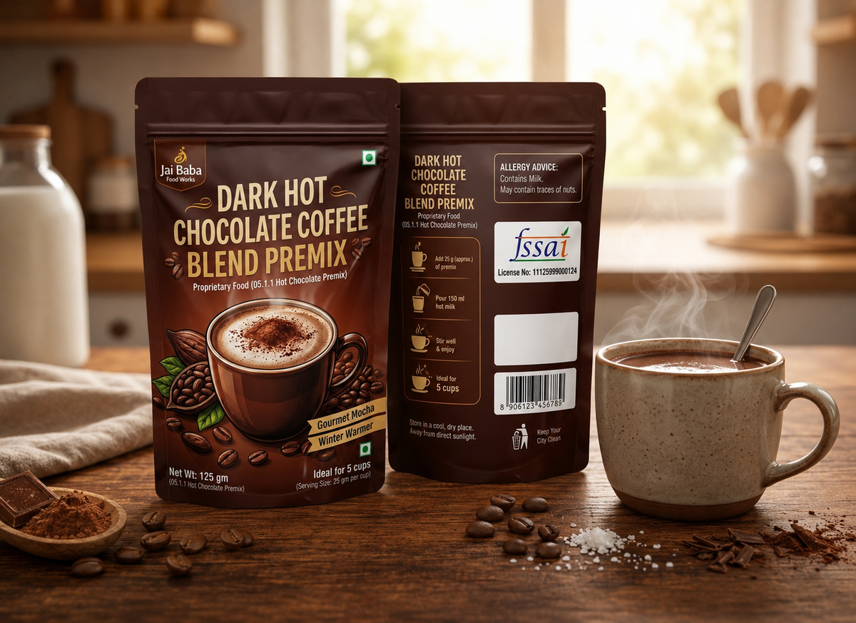 Dark Hot Chocolate Coffee Blend Premix